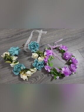 Headbands. Flowers. Fairy. Boho. Whimsical. Costume. Playtime. Wedding. Nwot.
